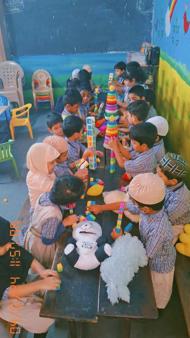 Primary class students during an activity session